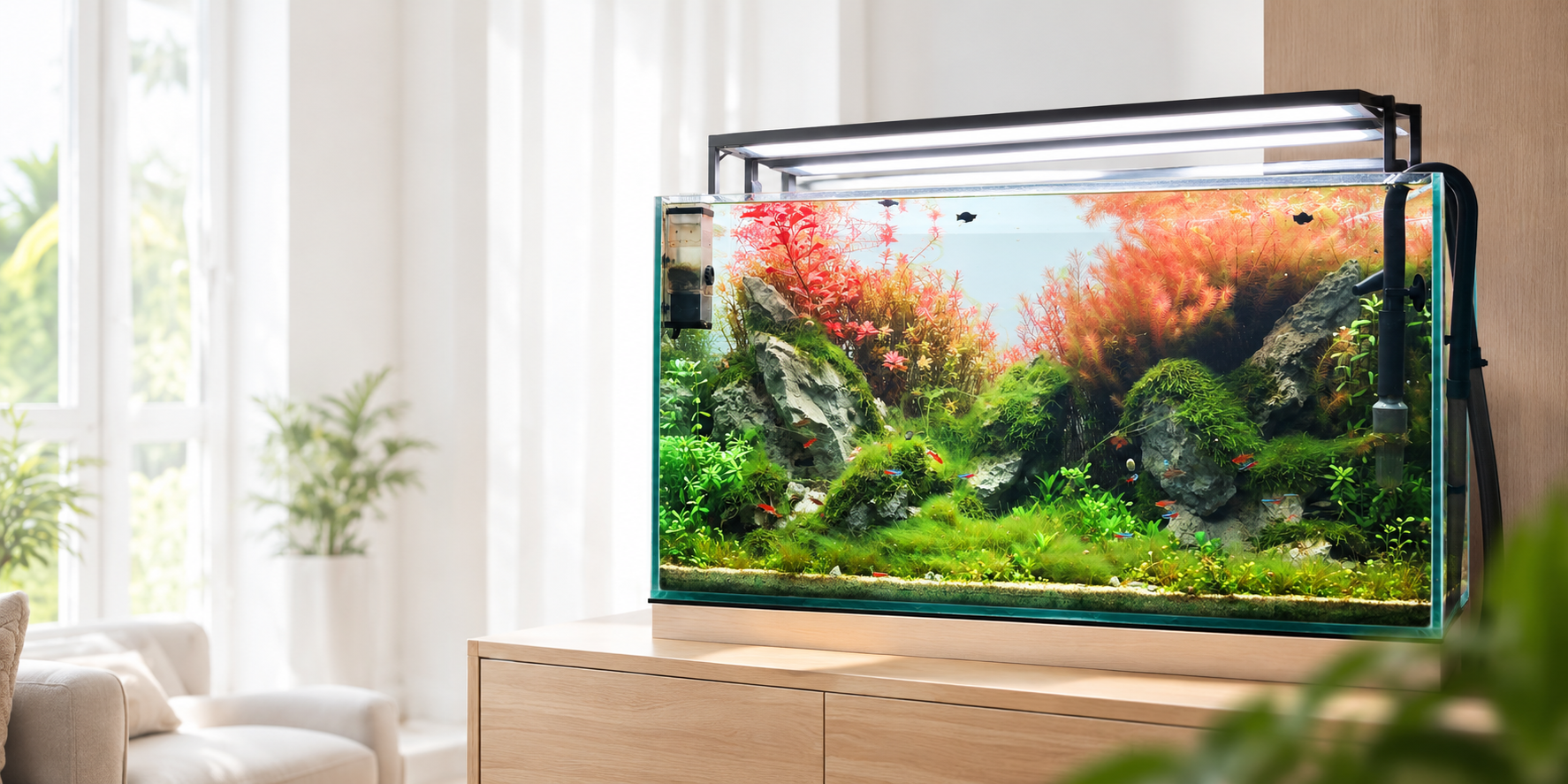 Aquascape untuk rumah dengan desain natural